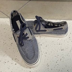 Sperry Top Sider Denim Shoes Size 8